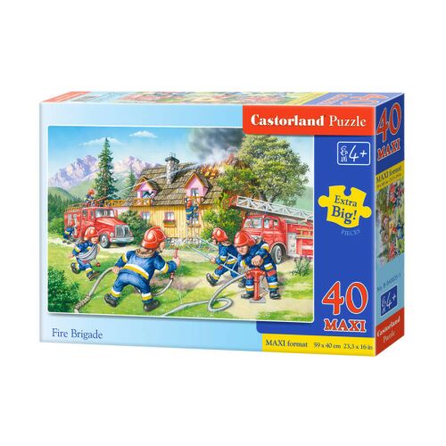 Puzzle Castorland Straż Pożarna, Maxi, 40 elementów, dla dzieci od 4 lat