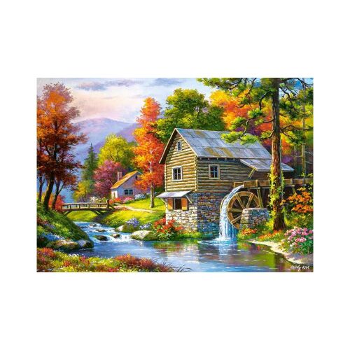Dokončené puzzle Castorland Starý Sutterov mlyn 500 dielikov