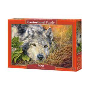 Castorland 500 piece jigsaw puzzle, Pure Soul, wolf in the grass - Castorland Puzzle
