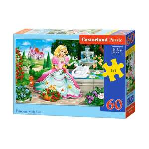 Castorland Puzzle Prințesa cu lebădă 60 de piese puzzle pentru copii de la 5 ani - Puzzle 3D & Puzzle cu burete