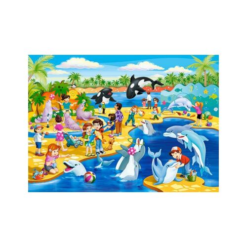 Castorland Delfinarium Puzzle 60 elementów, ukończony obraz