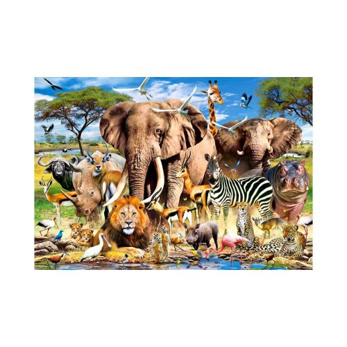 Dokončené puzzle Castorland Savana Zvieratá 200-dielne