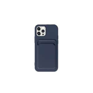Blue TPU phone case with card holder for iPhone 15 Pro Max - XO