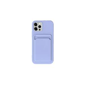 Lila TPU phone case with card holder for iPhone 15 Pro Max - XO