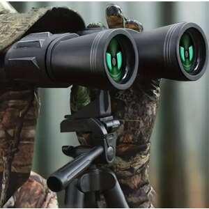 20x50 Binoculars with BAK7 Prism, mounted on a tripod, for birdwatching, hunting, and outdoor activities - Binocular