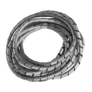 Maclean Kabelummantelung, silber, 3 Meter, 5-6 mm Durchmesser, Polypropylen - Kabelführung