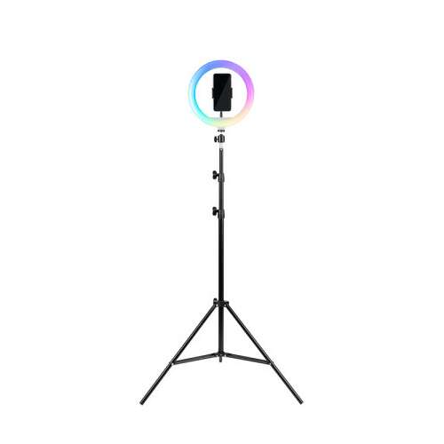 Havit ST7026 Streaming körlámpa állvánnyal, 26 cm, 48 LED, dimmelhető, telefontartóval, USB-ről tölthető