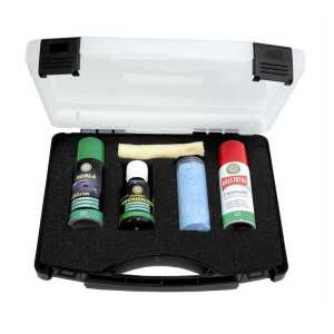 Ballistol Gyors kékítés készlet fegyver tisztításához és karbantartásához, tartalmaz Ballistol spray-t, Robla hideg zsírtalanítót, Gyors kékítést, kesztyűket, keféket és tisztító kendőket - Fegyvertisztító & Karbantartó szer