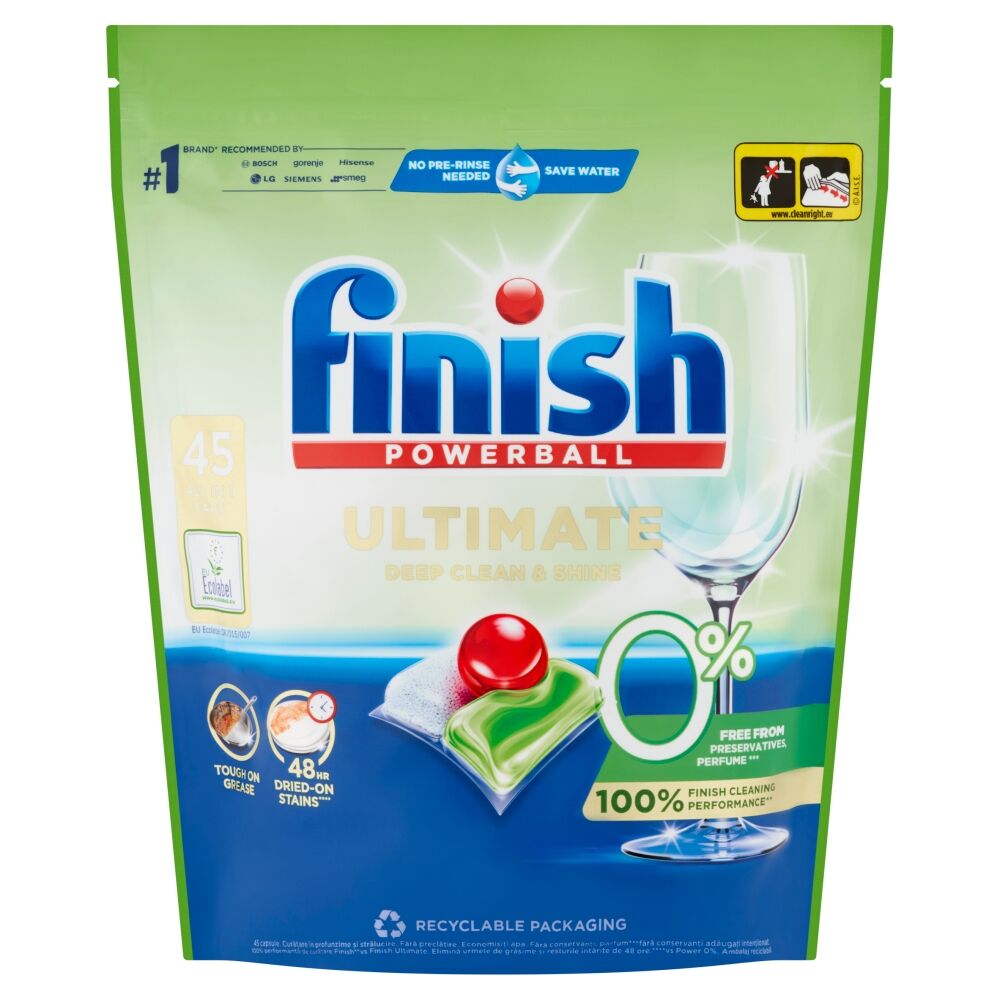 E-shop Finish Ultimate All in 1 0% kapsuly do umývačky riadu 45 ks + Dar...