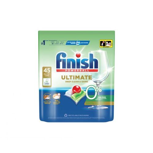 Finish Ultimate All in 1 0% Mosogatógép kapszula, 45 darabos, mélytisztításhoz és ragyogó fényhez