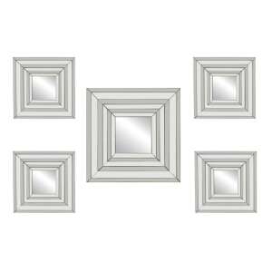 MONICA Modern Fali Tükör Szett - 5 db Négyzet