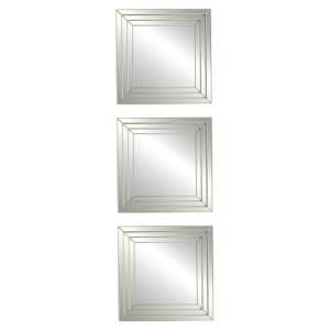 KINGA - 3db Négyzet alakú Fali Tükör - 25cm