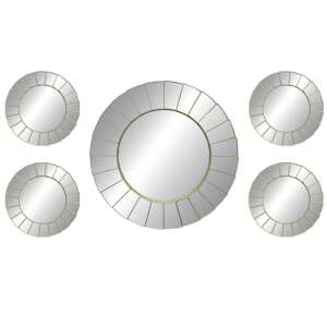 BLANCHE 5 részes fali tükör szett - 3D hatás - 50/25 cm