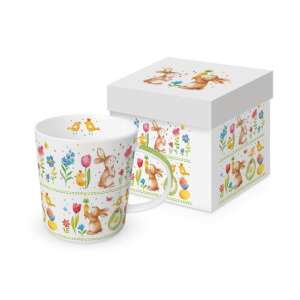 Porcelán bögre, Nyuszik a munkahelyen mintával, 0,35l, dobozban - Nonbrand Bögre