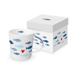 Seaside porcelán bögre hal mintával, 0,4l, dobozban - Nonbrand Bögre