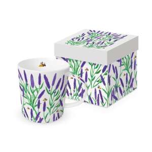 Tracey's Lavendula porcelán bögre levendula és méhek mintával, 0,4l, ajándékdobozban - Nonbrand Bögre