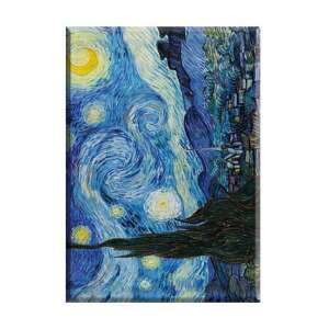 FRI.18343 Hűtőmágnes, 8x5,4x0,3cm, Van Gogh: Csillagos éj - Hűtőmágnes