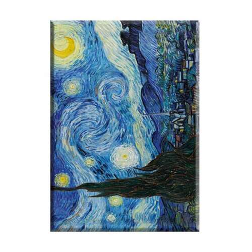 FRI.18343 Hűtőmágnes, 8x5,4x0,3cm, Van Gogh: Csillagos éj