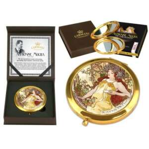 Carmeni Mucha Ősz Kézitükör - Nagyító - 11 cm