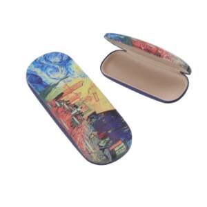 Szemüvegtok Van Gogh 'Kávéház Éjjel' nyomattal, 16x6,5x4cm, kék, műbőr - Öltözködés kiegészítő