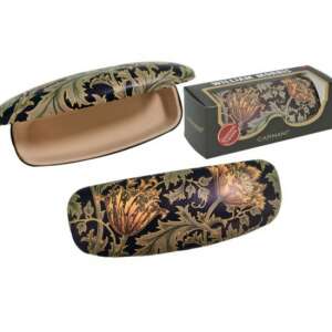 William Morris szemüvegtok, fekete virágmintával - Öltözködés kiegészítő