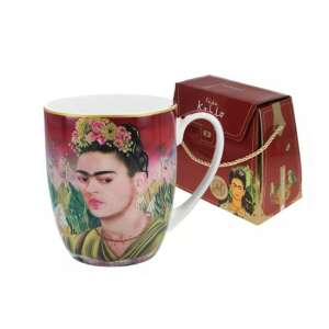 Frida Kahlo Önarckép bögre, 380ml, Porcelán bögre ajándékdobozban - Bögre