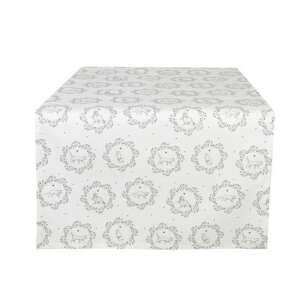 CLEEF.LGC64 asztali futó, 50x140cm, 100% pamut, Lovely Grey Cat mintával - Clayre & Eef