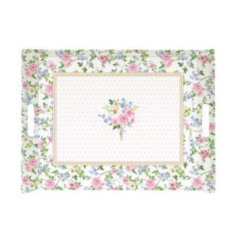 Garden Joy Virágmintás Műanyag Tálca - 52x37cm