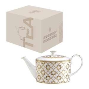 P.M.PM0128DECO porcelán teáskanna, 1200ml, Déco mintával, dobozban - Tálalás