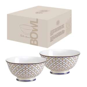 2 db-os Charles porcelán tálkaszett, 11cm, geometrikus mintával - Tál