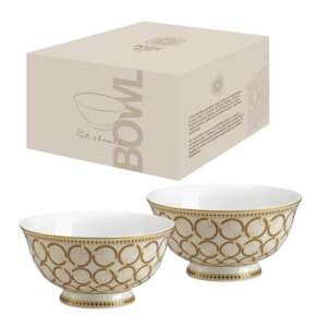 P.M.PM0129DECO Déco porcelán tálkaszett, 2 db, 11cm, dobozban - Tál