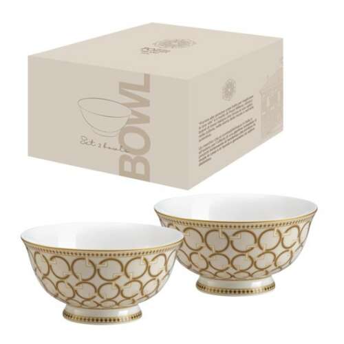 P.M.PM0129DECO Déco porcelán tálkaszett, 2 db, 11cm, dobozban