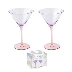 Rainbow 2 db-os martini pohárszett, rózsaszín és lila, 270ml - Pohár