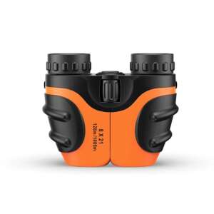 Apexel PB8X21 Kids Binoculars, orange, 8x magnification, 128m field of view, waterproof, shockproof, eye protection - Binocular