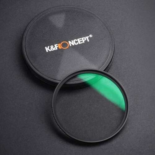 K&F Concept 72mm 1/8 Diffusion Filter, Black Mist, Ultra Slim, Green Coating