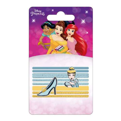 Disney Prinzessin Haargummi-Set mit 8 Stück, mit Aschenputtel, Belle, Arielle und Jasmin