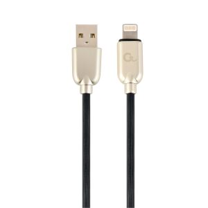 Кабел за захранване и данни на Gembird, USB 2.0 (T) към Lightning (T), 1 м, черен, CC-USB2R-AMLM-1M (CC-USB2R-AMLM-1M) 130484736 - Gembird