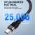 Wozinsky WNBAC1 USB-A - USB-C kábel, fekete, 1 méter, 2.4A gyors töltés, nejlon fonat