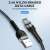 Wozinsky WNBAC2 USB-A - USB-C kábel, 2.4A, 2m, fekete