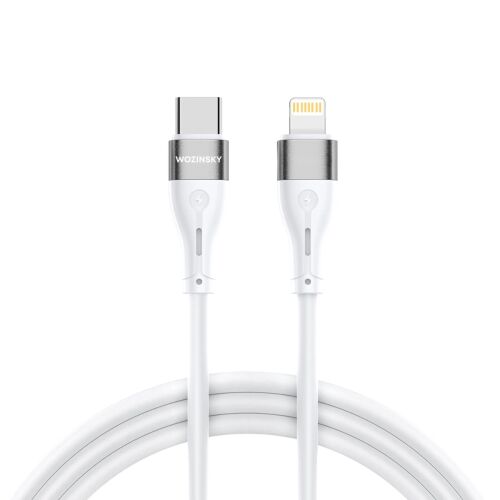 Wozinsky 2m Weißes USB-C auf Lightning Ladekabel
