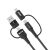 4-in-1-Kabel Wozinsky WNBAA, 2x USB-C, 1x USB-A, 1x Lightning, 60W, 1m, schwarz 101450171