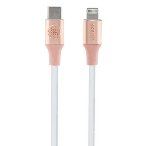 Guess rózsaszín USB-C - Lightning kábel, 3A, 1.5m - Lightning kábel