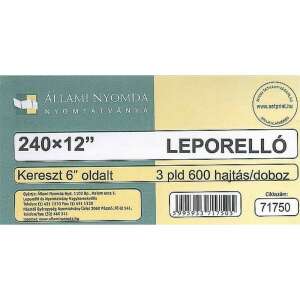 VICTORIA 240 mm 6" 3 példány leporelló (600 garnitúra) fanfold papír, 3 példány, 600 garnitúra dobozban - Leporelló nyomtatópapír