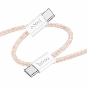 Kabel USB Hoco USB-C - USB-C 1 m Różowy