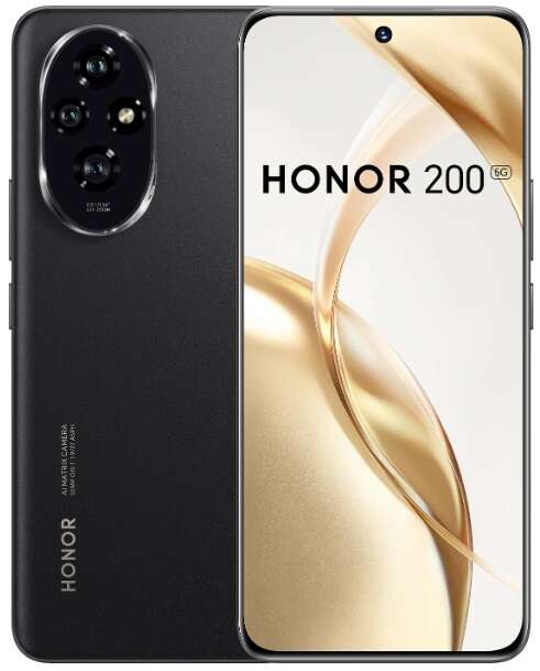 Honor 200 5g 256gb 8gb ram dualsim mobiltelefon, fekete