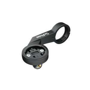SoRider S1 bike computer mount, black, angled view - Bicycle computer