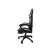 PRO-X COMFORT gamer chair with massage function and footrest, black and white, side view