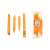 4 piece car trim removal tool set, orange plastic pry tools for removing car interior panels, upholstery, and trim