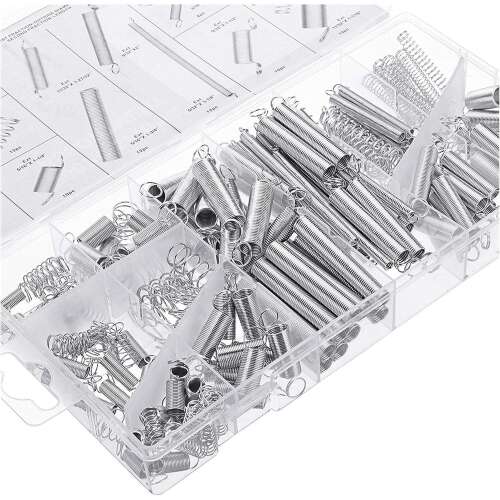 200 db-os Vegyes Rugókészlet - Nyomó és Hosszabbító Rugók