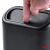 AMIO Black Car Trash Can - Push to Open Lid - Compact Automotive Garbage Bin